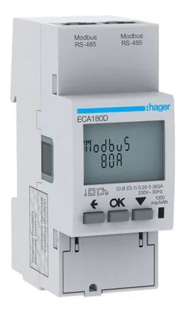 Hager Hager ECA180D One-phase energy meter Modbus RTU template